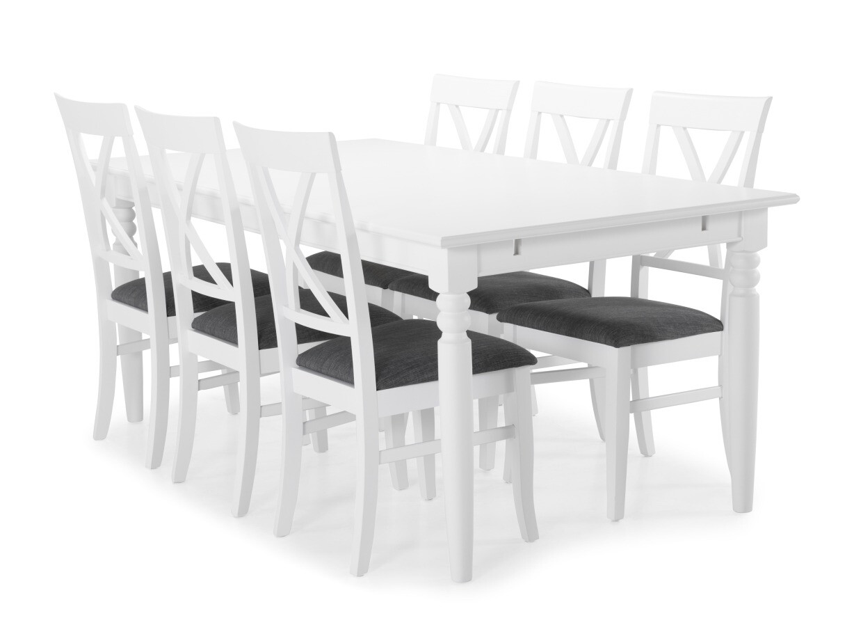 Étkezőgarnitúra Scandinavian Choice 681, 78x100x190cm, Kaucsuk