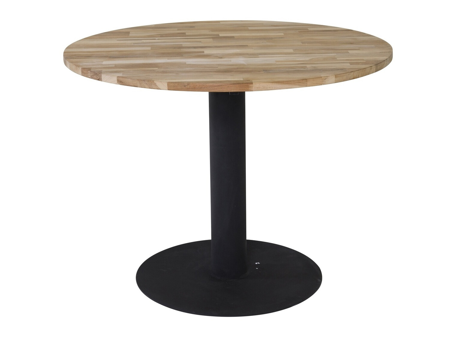 Asztal Dallas 138, Fekete, Világosbarna, 75cm, Munkalap anyaga, Fém, Tikfa