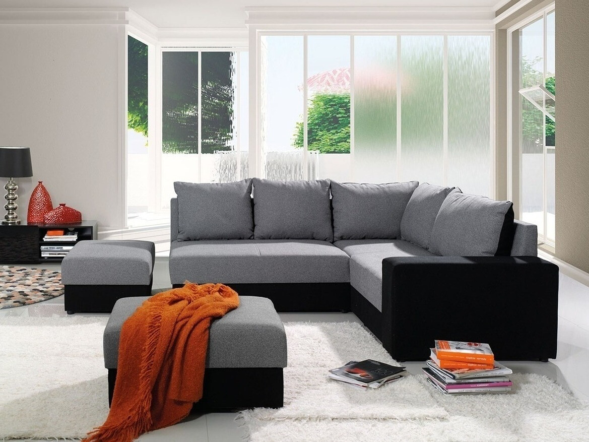 Sarokkanapé Providence 120, 84x209x188cm, Lábak: Műanyag