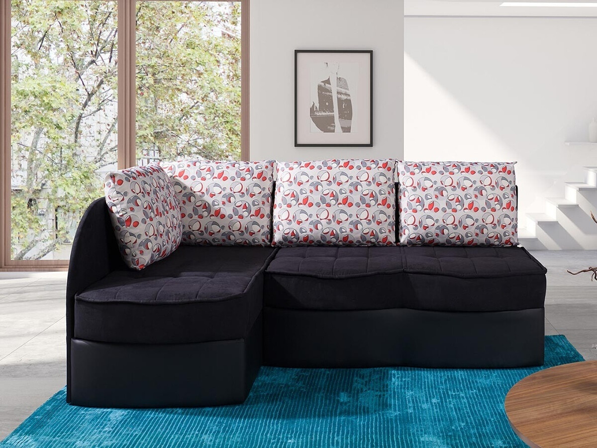 Sarokkanapé Providence 119, Ágyneműtartó, 79x203x143cm, Lábak: Műanyag