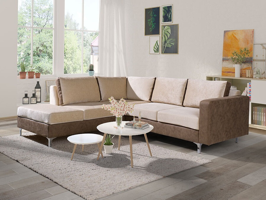 Sarokkanapé Providence 138, 81x260x212cm, Lábak: Fém