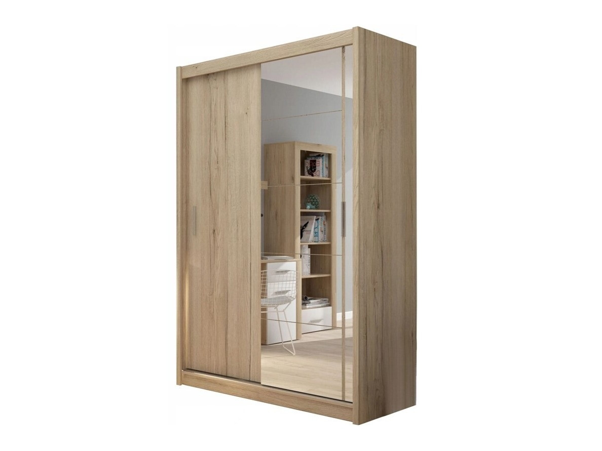 Gardróbszekrény Orlando 117, 216x150x61cm, Szekrényajtók: Tolóajtó