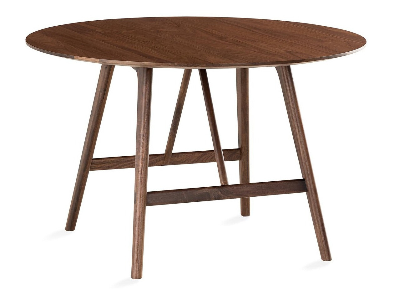 Asztal Springfield B104, Dió, 75cm, Természetes fa furnér, Váz anyaga