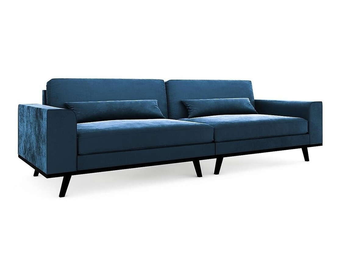 Kanapé Seattle K111, Kék, 85x283x90cm, Lábak: Fa,Fenyő
