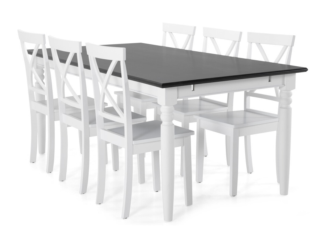 Étkezőgarnitúra Provo 132, 78x100x190cm, Kaucsuk