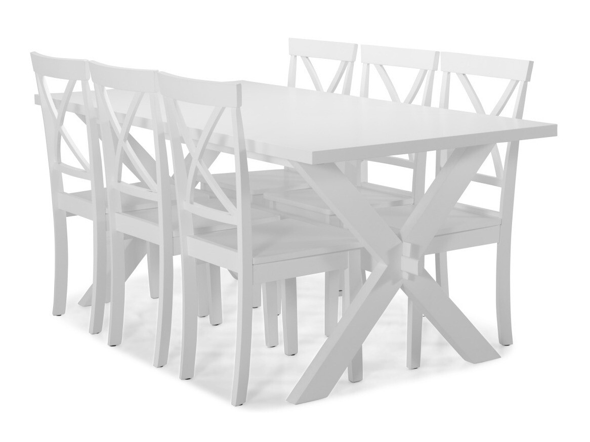 Étkezőgarnitúra Scandinavian Choice 269, 76x90x180cm, Kaucsuk