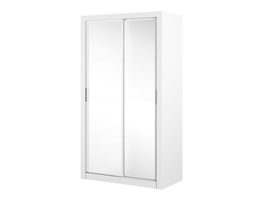 Gardróbszekrény Fresno 121, Fehér, 215x120x60cm, Szekrényajtók: Tolóajtók