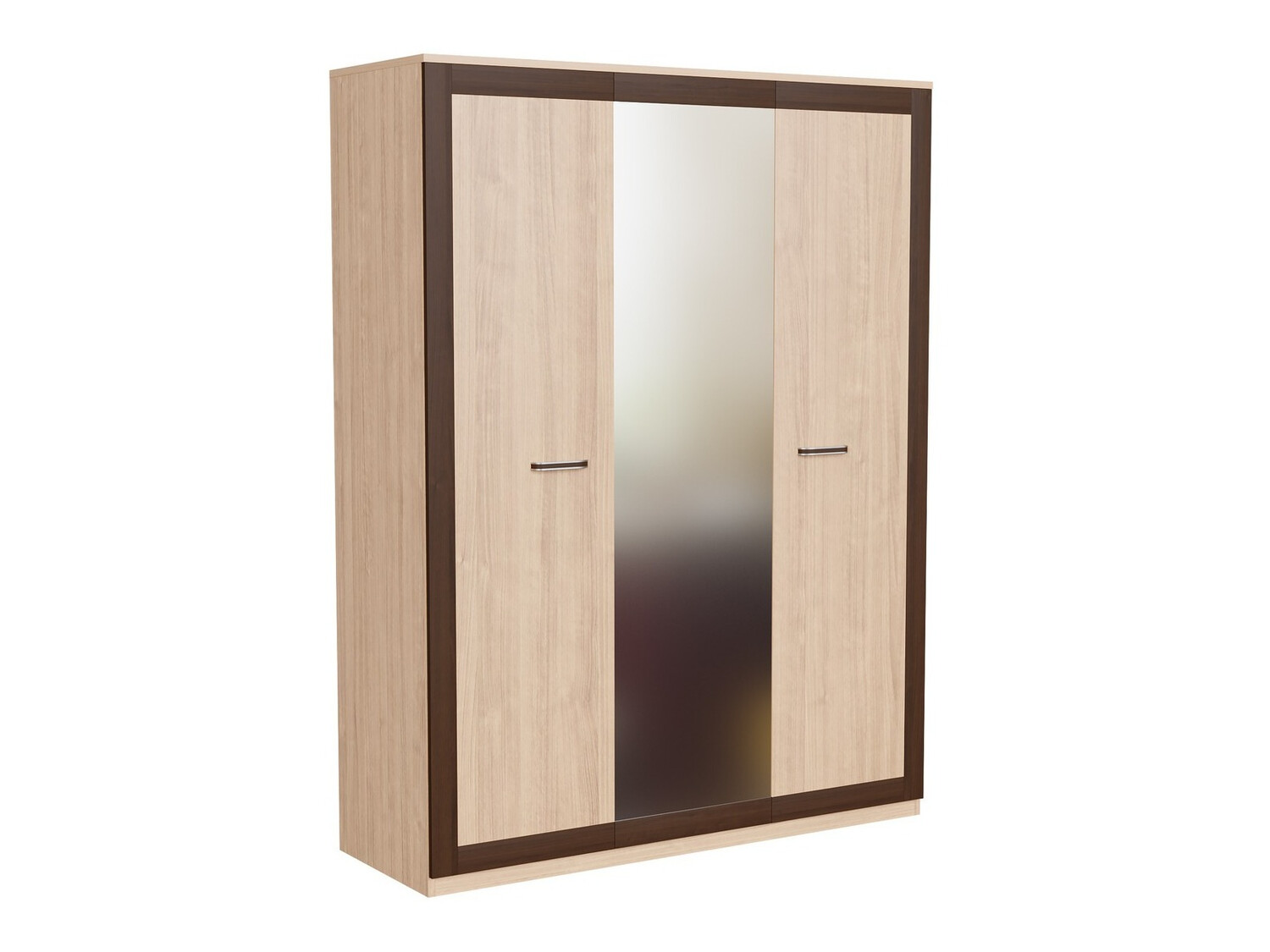 Gardróbszekrény Orlando B127, Sötét Sonoma tölgy, Sonoma tölgy, 197.8x149.8x52cm, Szekrényajtók: Pántos