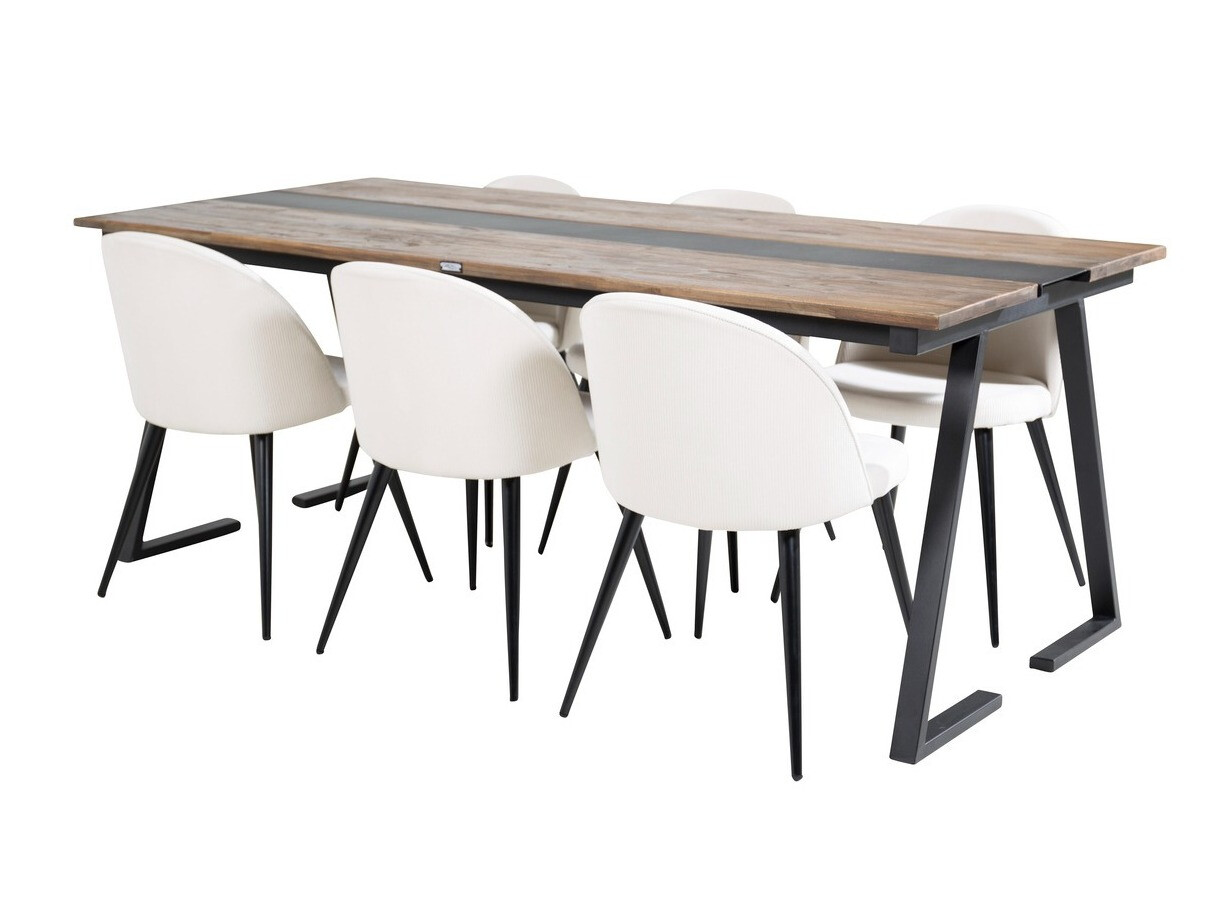 Étkezőgarnitúra Dallas 1945, 75x90x200cm, Tikfa