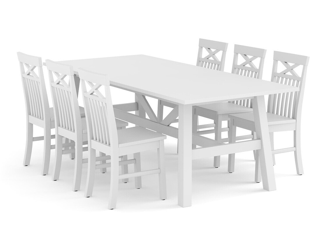 Étkezőgarnitúra Parkland 384, 76x100x220cm, Kaucsuk