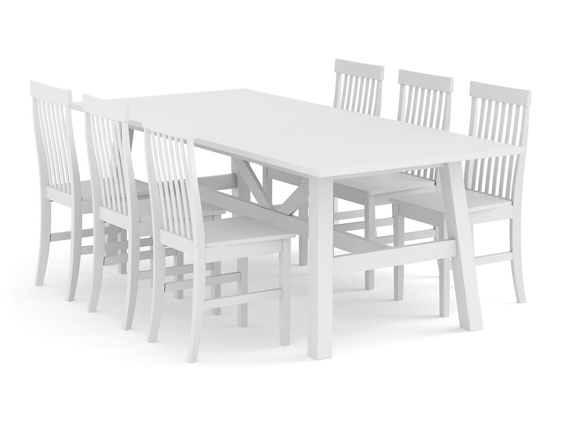 Étkezőgarnitúra Parkland 385, 76x100x220cm, Kaucsuk