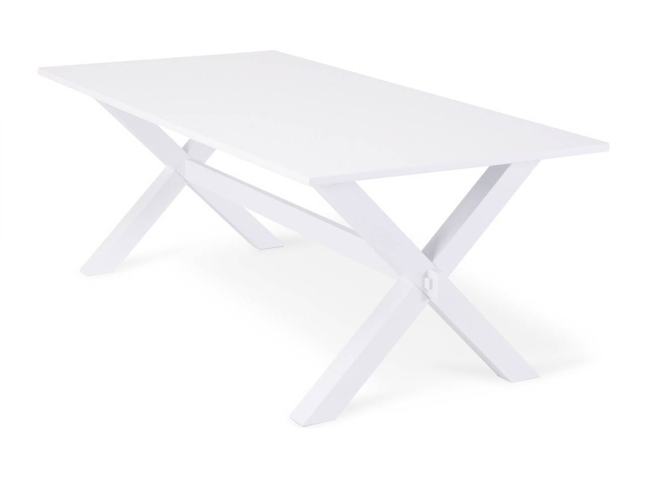 Asztal Riverton 207, Fehér, 75x90x180cm, Közepes sűrűségű farostlemez