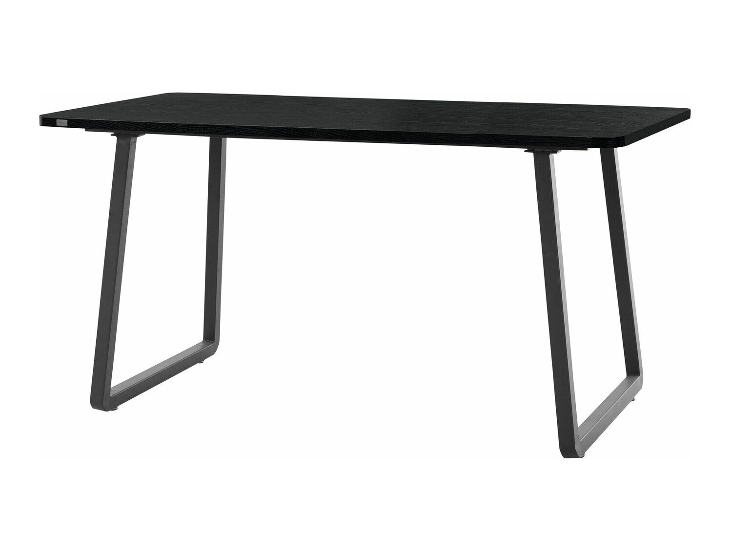 Asztal Denton 486, Fekete, 76x90x160cm, Közepes sűrűségű farostlemez, Fém