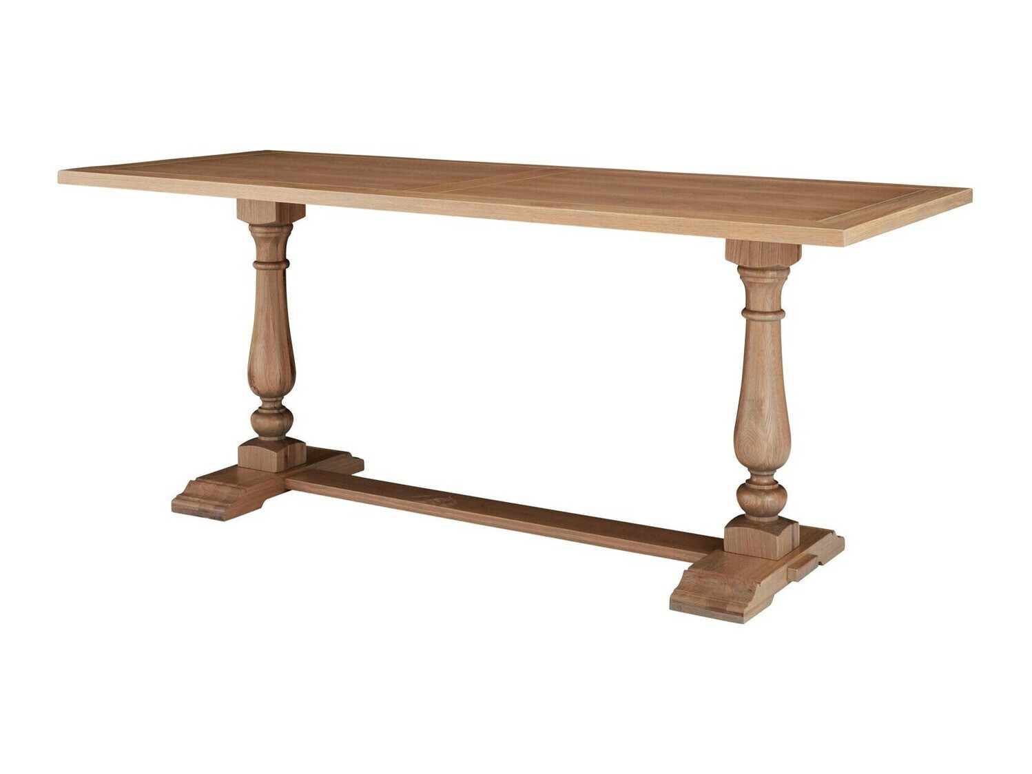 Asztal Denton 1088, Fényes fa, 76x100x240cm, Munkalap anyaga, Váz anyaga, Tölgy