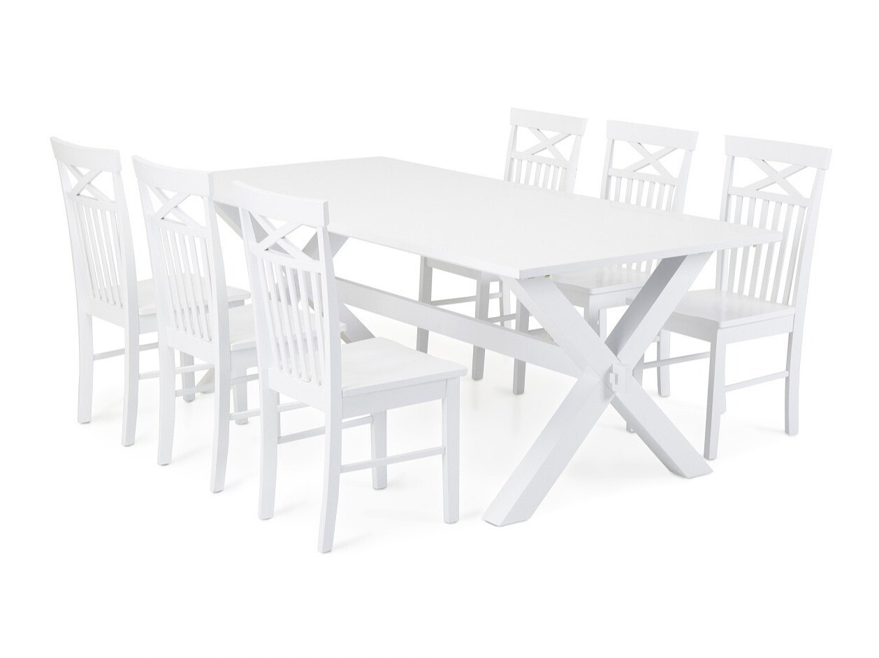 Étkezőgarnitúra Scandinavian Choice 293, 76x90x180cm, Kaucsuk