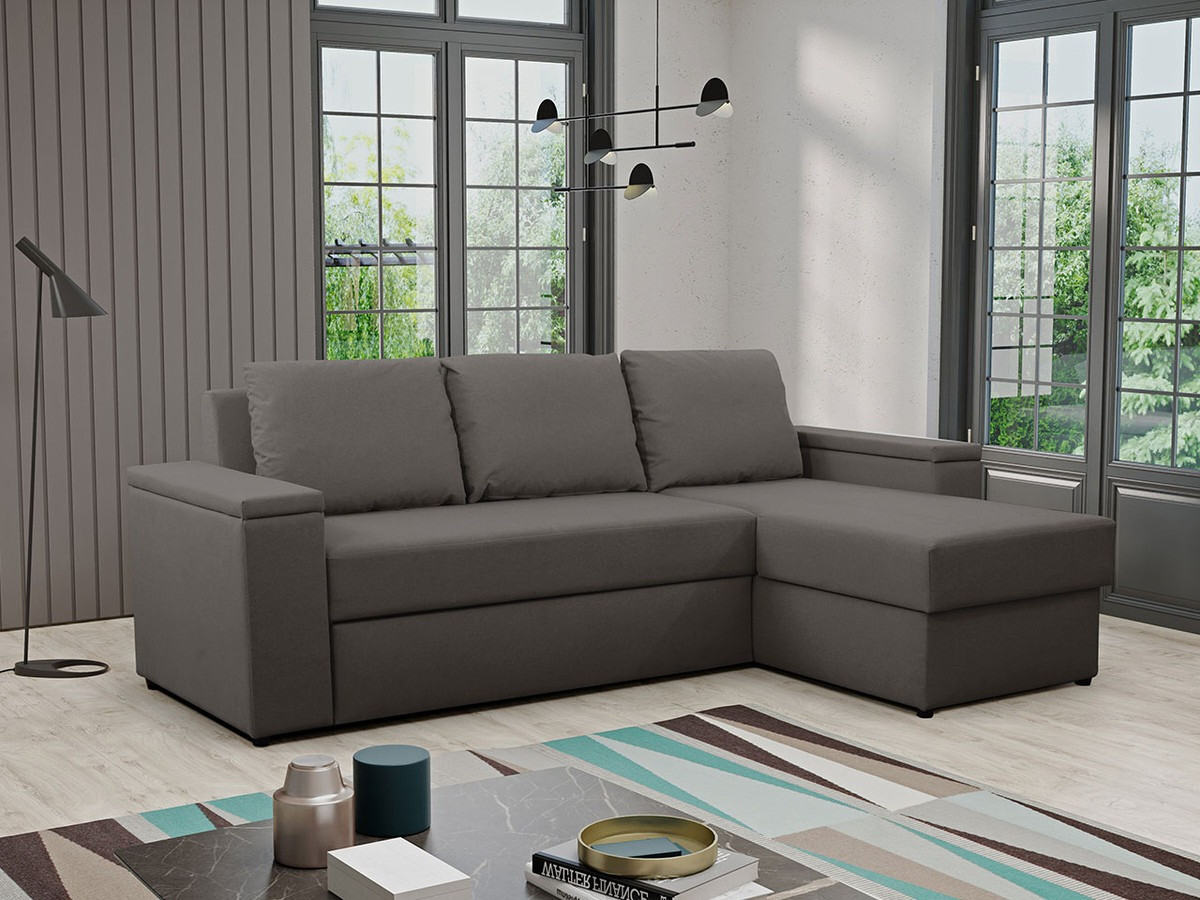 Sarokkanapé Providence 149, Ágyneműtartó, 82x246x156cm, Lábak: Műanyag