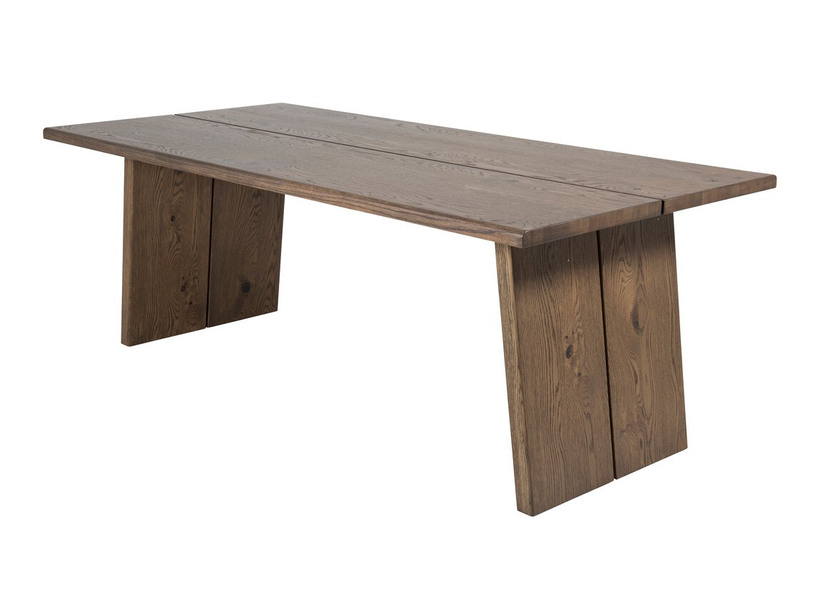 Asztal Dallas 121, Sötét tölgy, 75x100x210cm, Munkalap anyaga, Váz anyaga, Tölgy