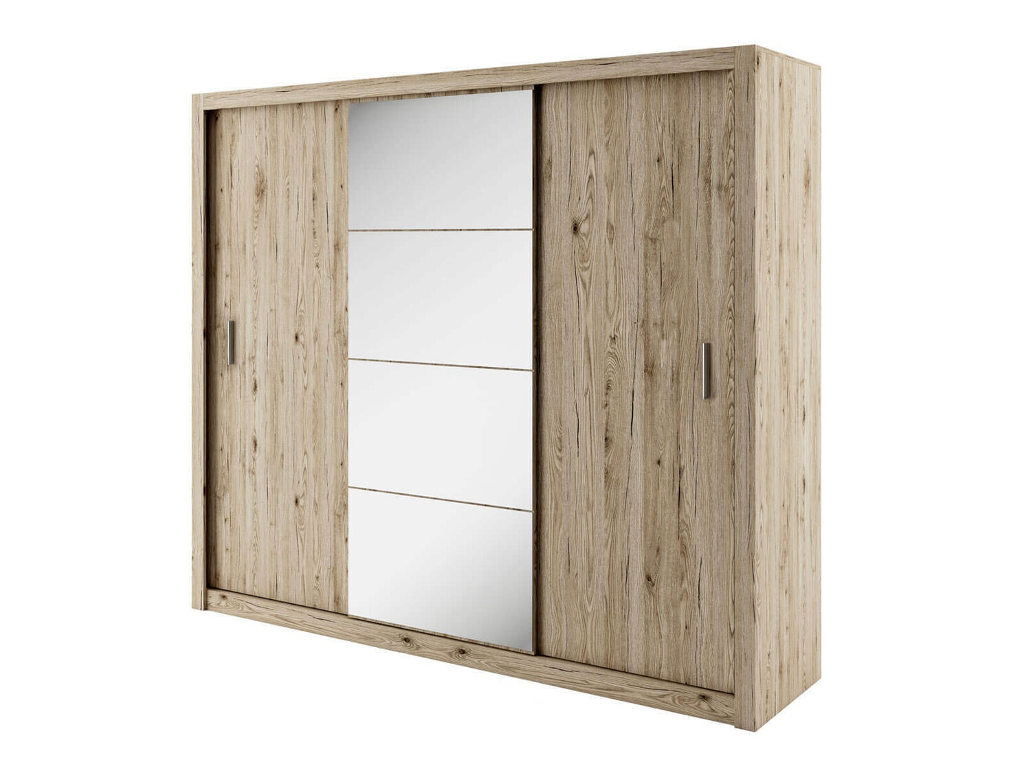Gardróbszekrény Fresno T101, San remo tölgy, 215x250x60cm, Szekrényajtók: Tolóajtók