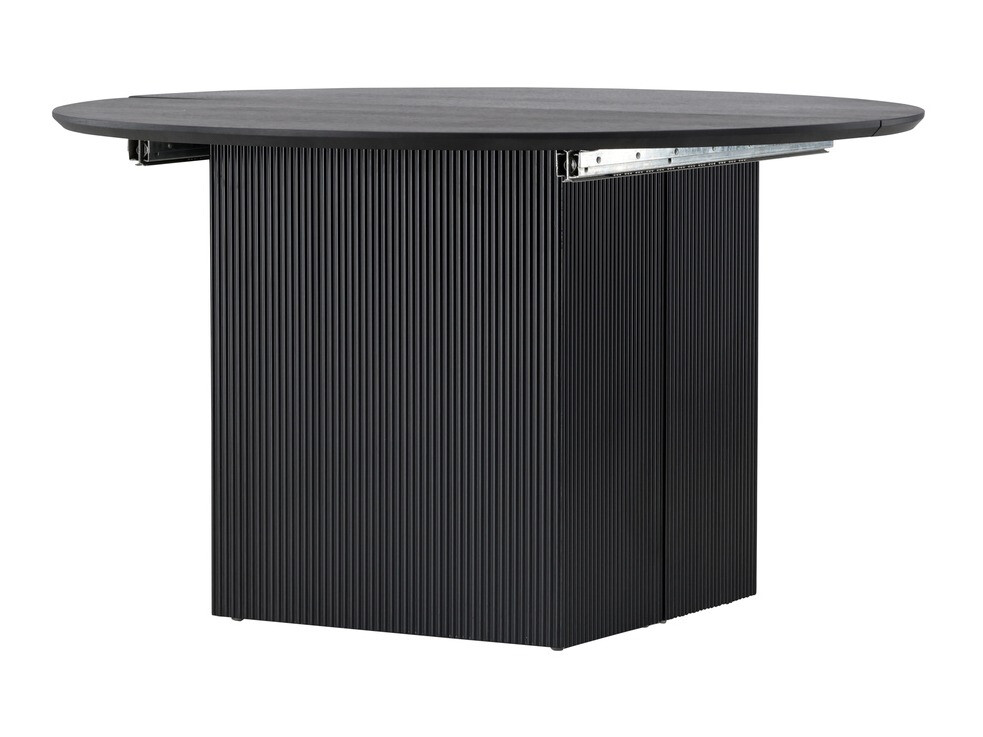 Asztal Dallas 4095, Fekete, 75cm, Hosszabbíthatóság, Természetes fa furnér, Közepes sűrűségű farostlemez