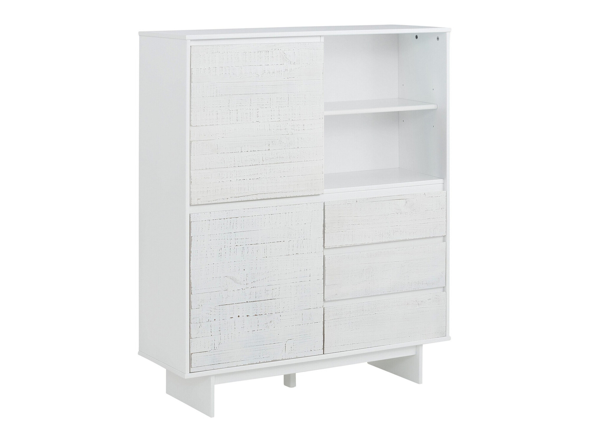 Komód Denton 213, Fehér, 120x100x35cm, Fenyő