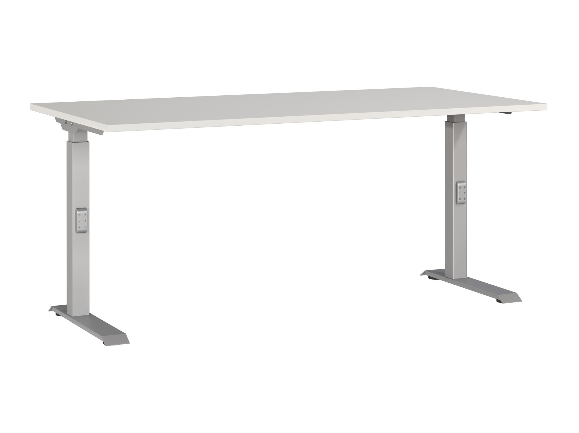 Íróasztal Sacramento AL125, 75x160x80cm, Világosszürke, Ezüst