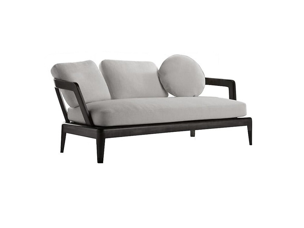 Kanapé Pacifica 109, Szürke, Fekete, 86x199x98cm, Lábak: Fa
