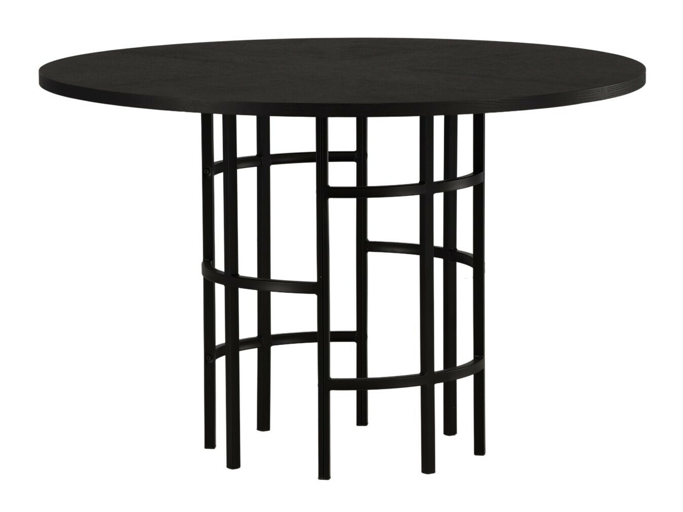 Asztal Dallas 3194, Fekete, 74cm, Természetes fa furnér, Közepes sűrűségű farostlemez, Fém