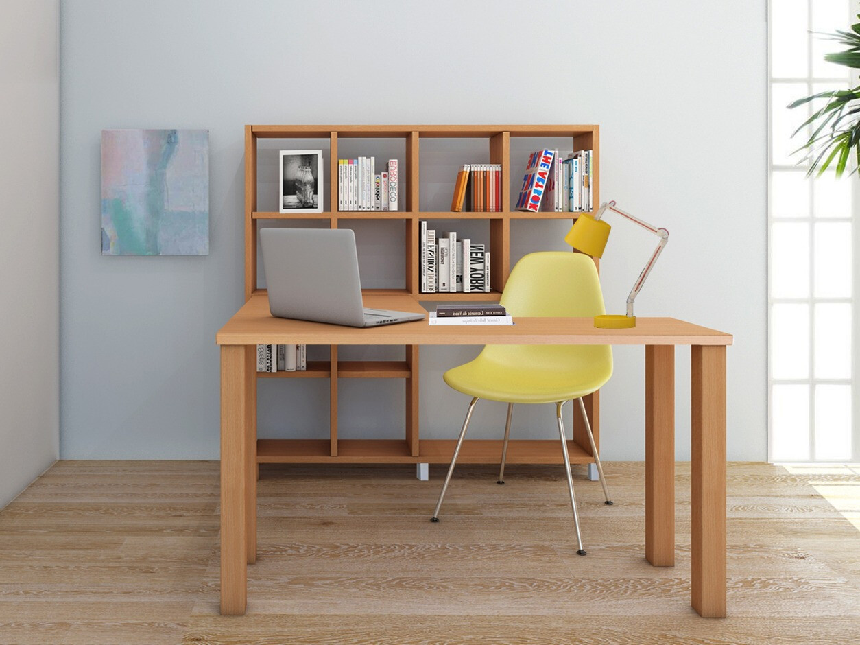 Sarok íróasztal Denton 186, Szögletes, 77x146x120cm, Bükkfa