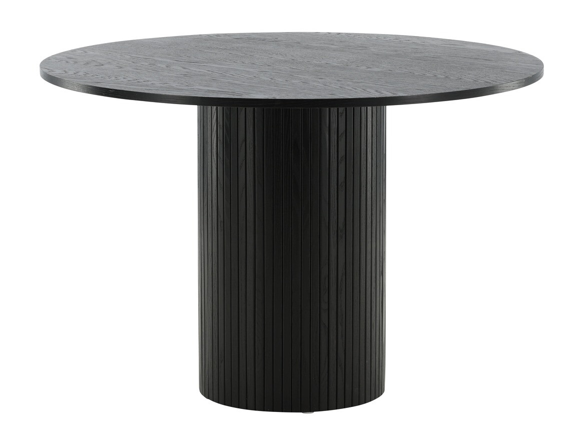 Asztal Dallas 1715, Fekete, 75cm, Természetes fa furnér, Közepes sűrűségű farostlemez