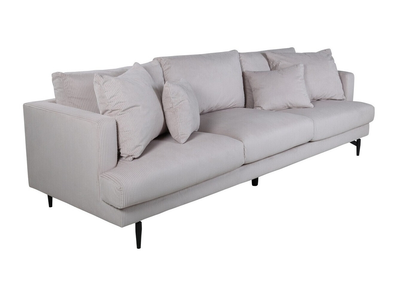 Kanapé Dallas 1699, Beige, 66x255x86cm, Lábak: Fém