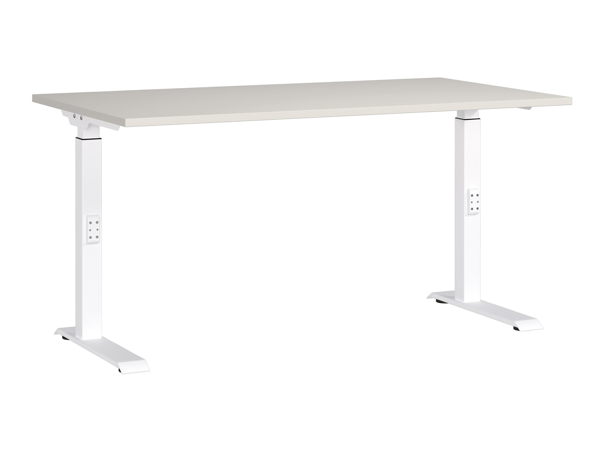 Íróasztal Sacramento 419, 67.7x140x80cm, Világosszürke, Fehér