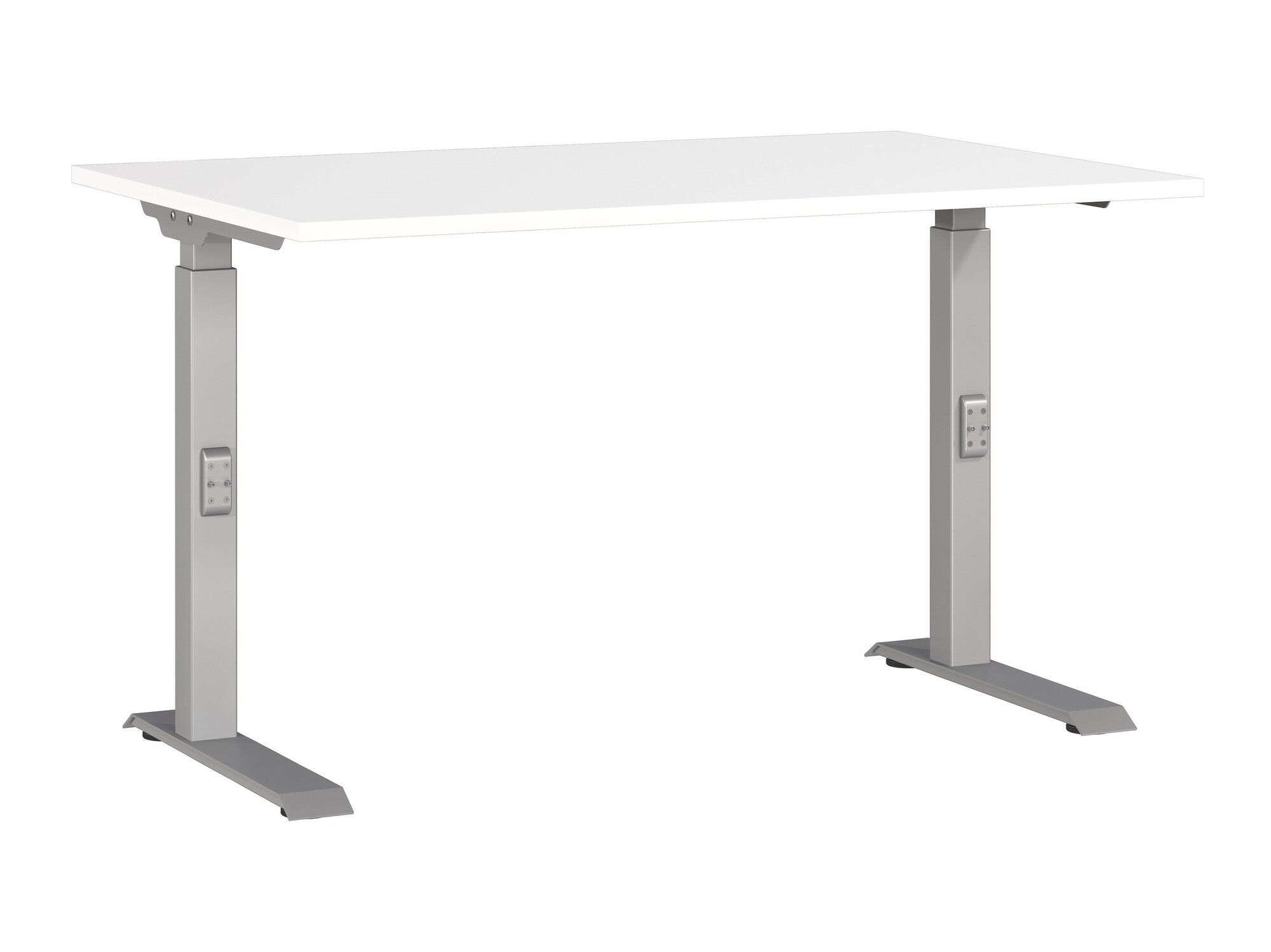 Íróasztal Sacramento 420, 67.7x120x80cm, Ezüst, Fehér