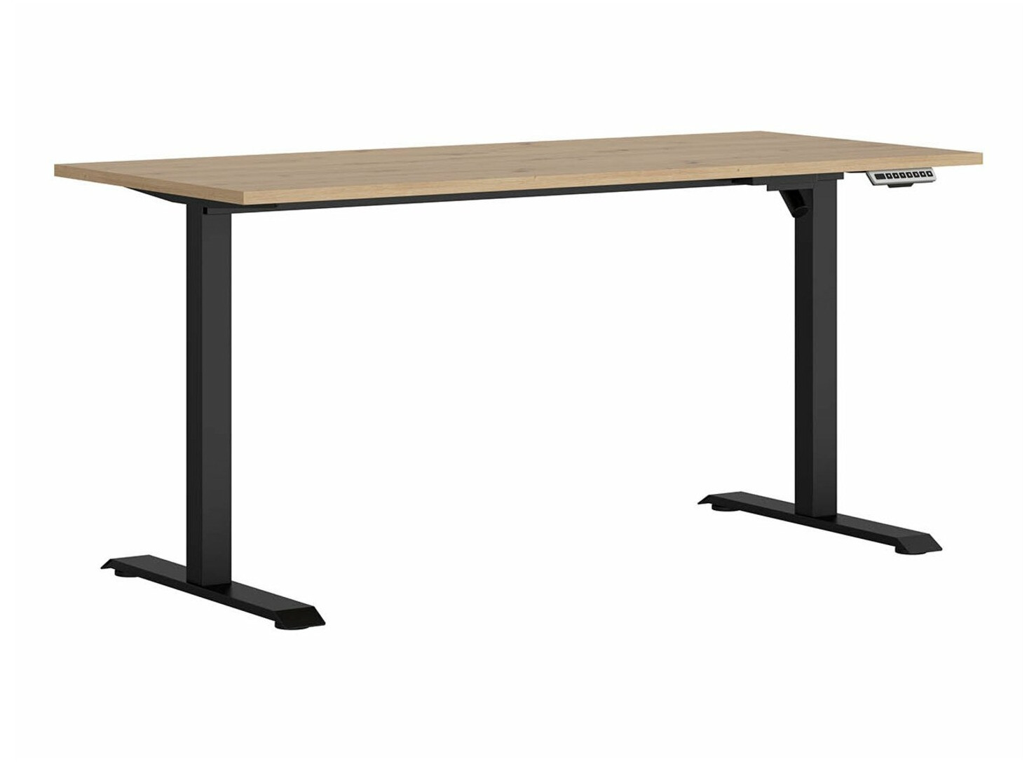 Állítható magasságú íróasztal Boston CU148, Elektromos, Állítható magasság, 72x160x68cm, Fekete, Artisan tölgy