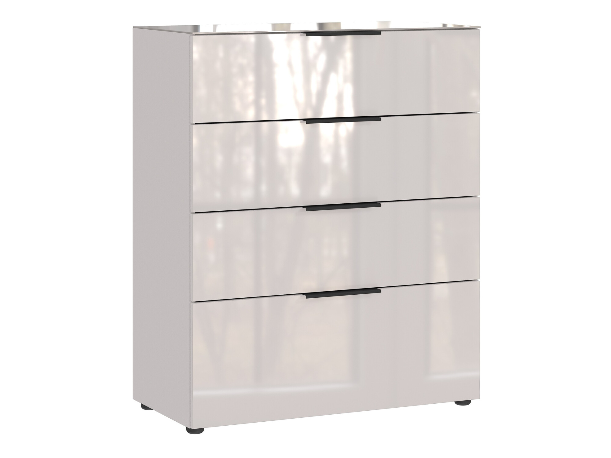 Komód Sacramento 299, Fényes krém, Krém, 101.7x83x42cm