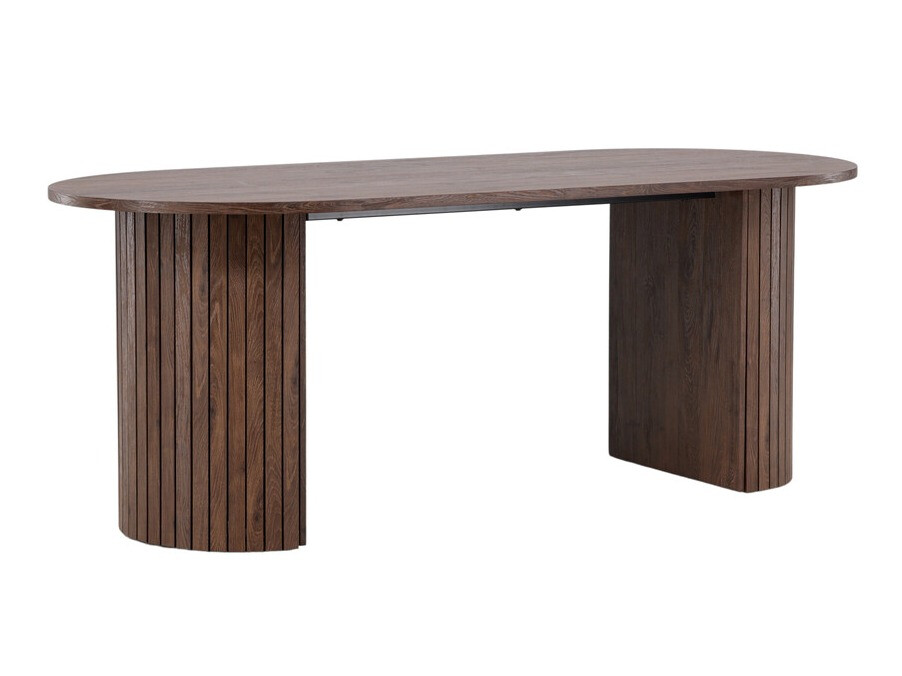 Asztal Dallas 4489, Barna, 75x90x200cm, Közepes sűrűségű farostlemez