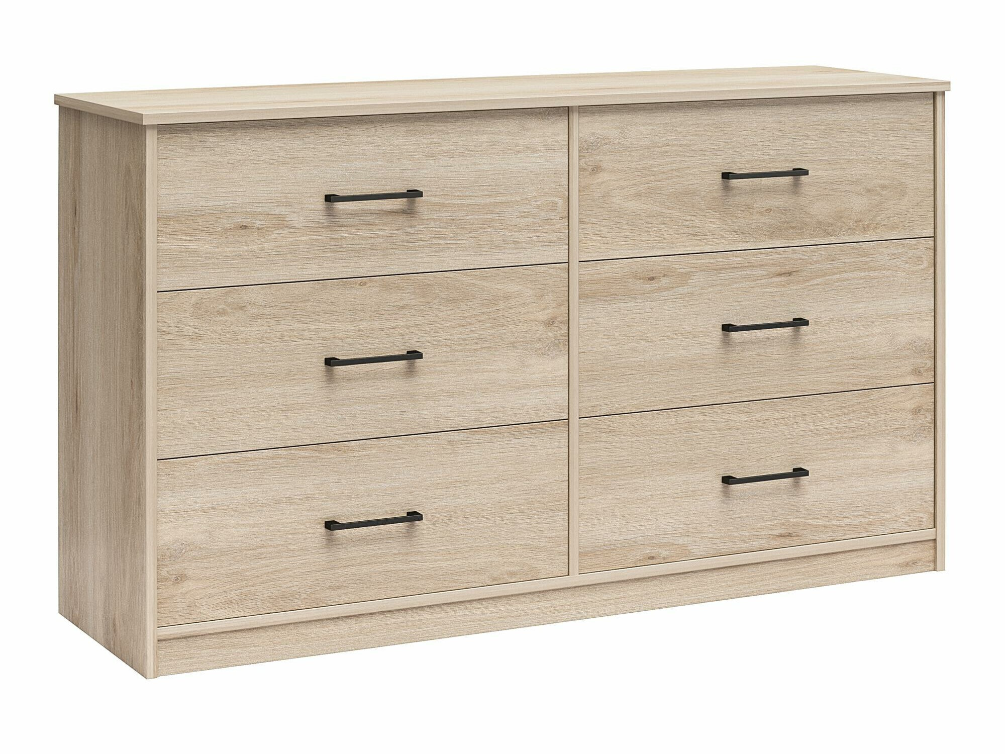 Komód Tulsa 662, Világos tölgy, 75.5x136x40cm