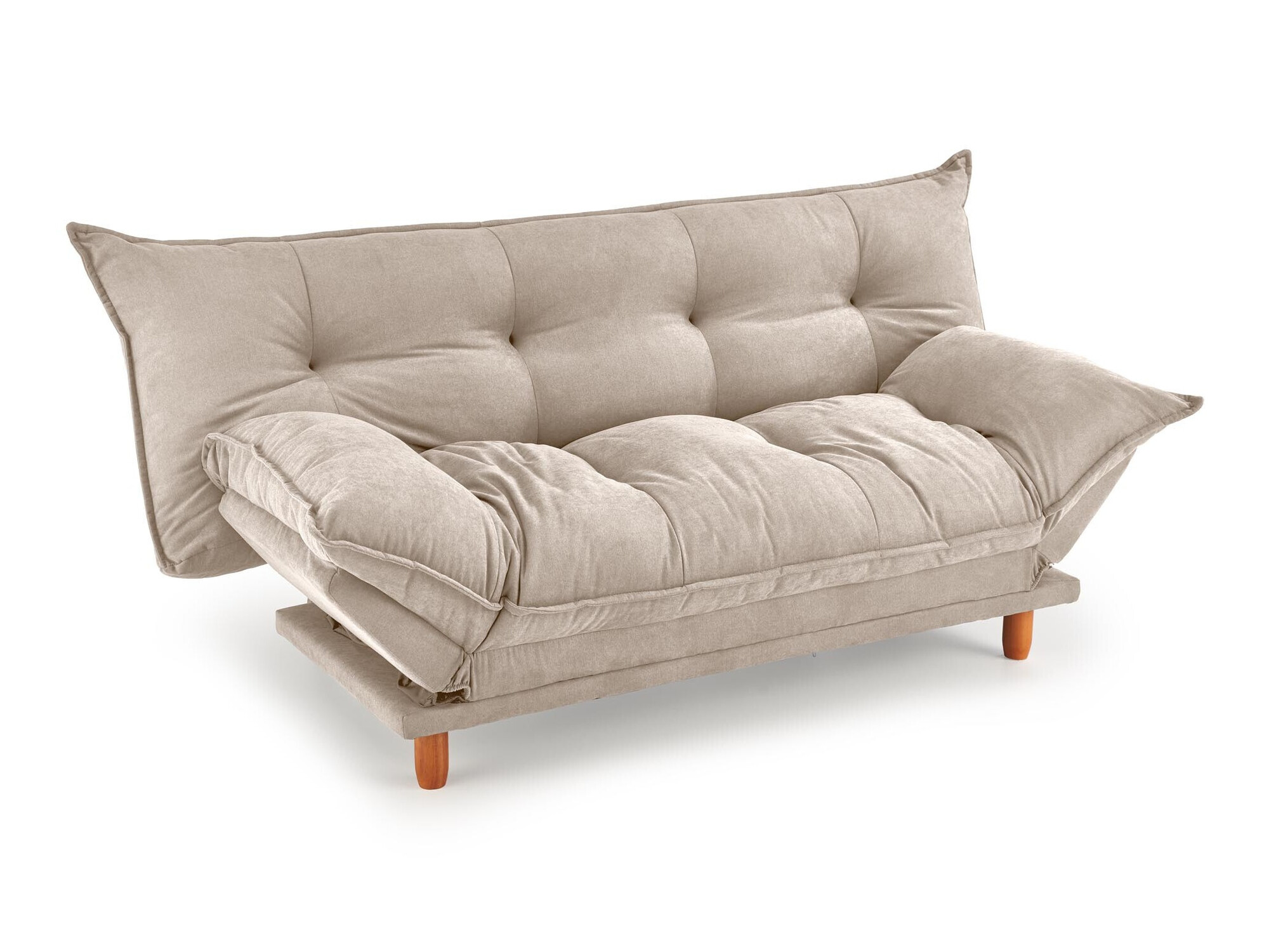 Kanapéágy Houston 1845, Beige, 85x190x100cm, Lábak: Fa