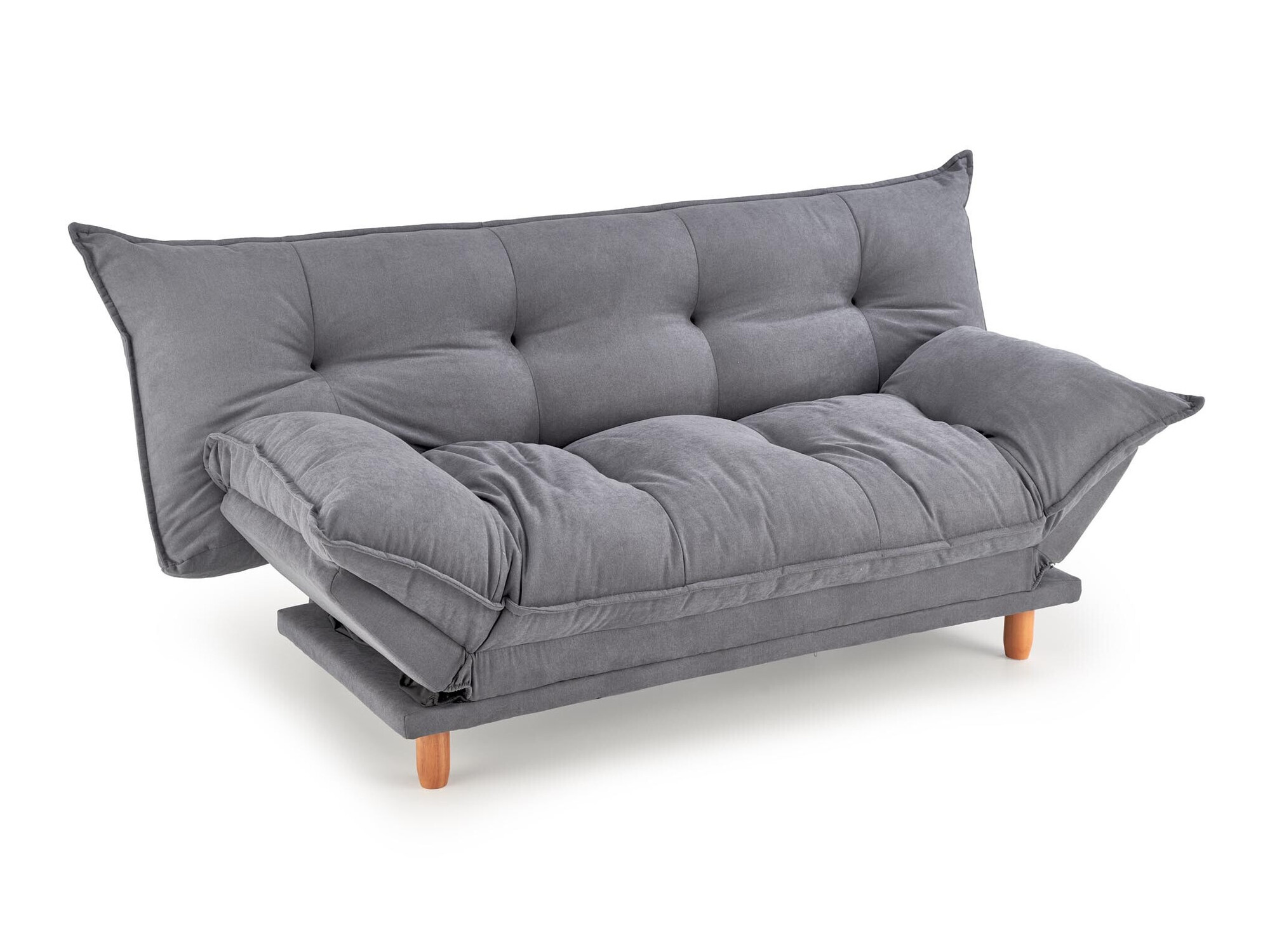 Kanapéágy Houston 1845, Szürke, 85x190x100cm, Lábak: Fa