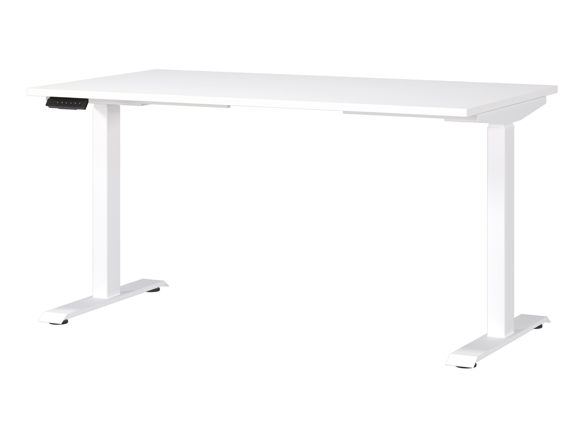 Állítható magasságú íróasztal Sacramento BU110, Elektromos, Állítható magasság, 72.1x140x80cm, Fehér