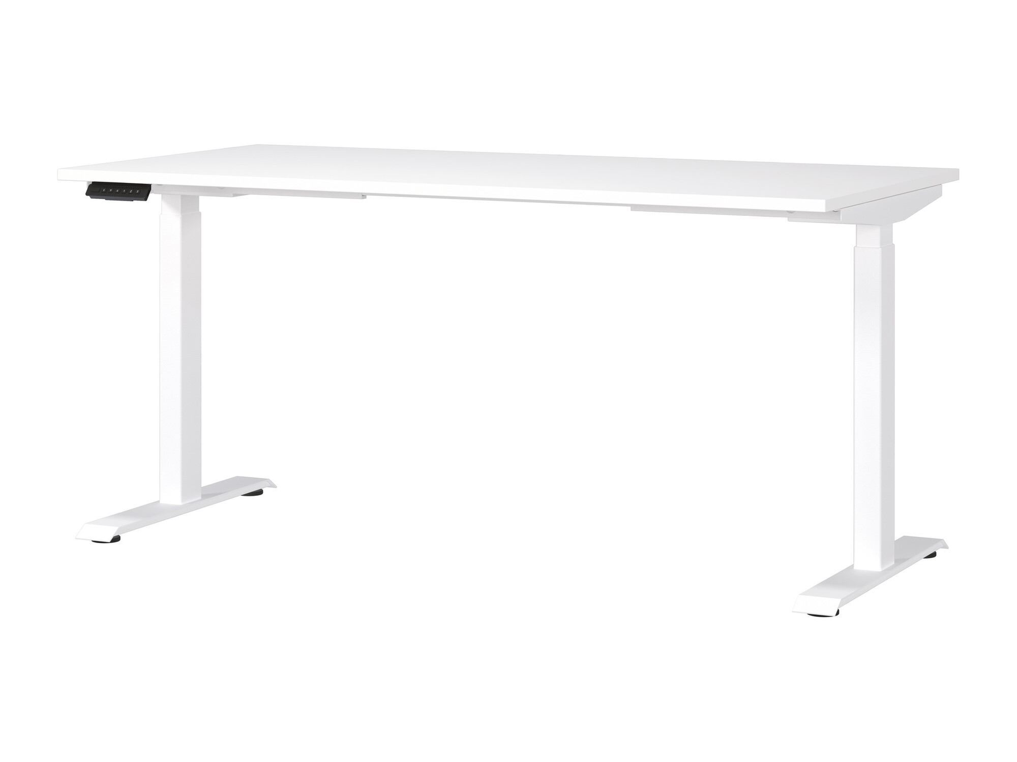 Állítható magasságú íróasztal Sacramento BU113, Elektromos, Állítható magasság, 72.1x160x80cm, Fehér