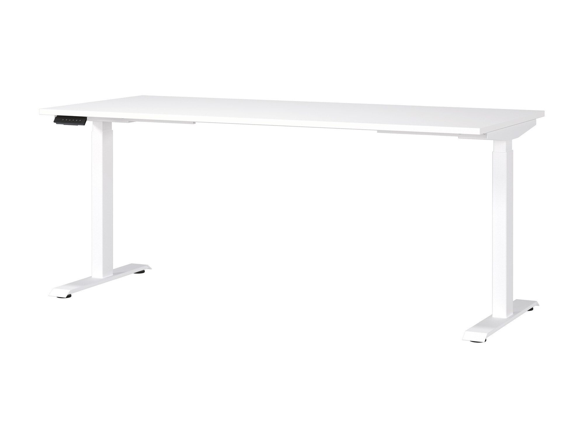 Állítható magasságú íróasztal Sacramento BU114, Elektromos, Állítható magasság, 72.1x180x80cm, Fehér