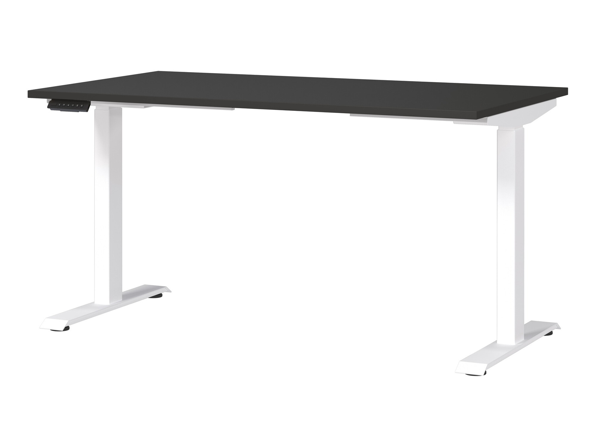 Állítható magasságú íróasztal Sacramento 415, Elektromos, Állítható magasság, 72.1x140x80cm, Grafit, Fehér