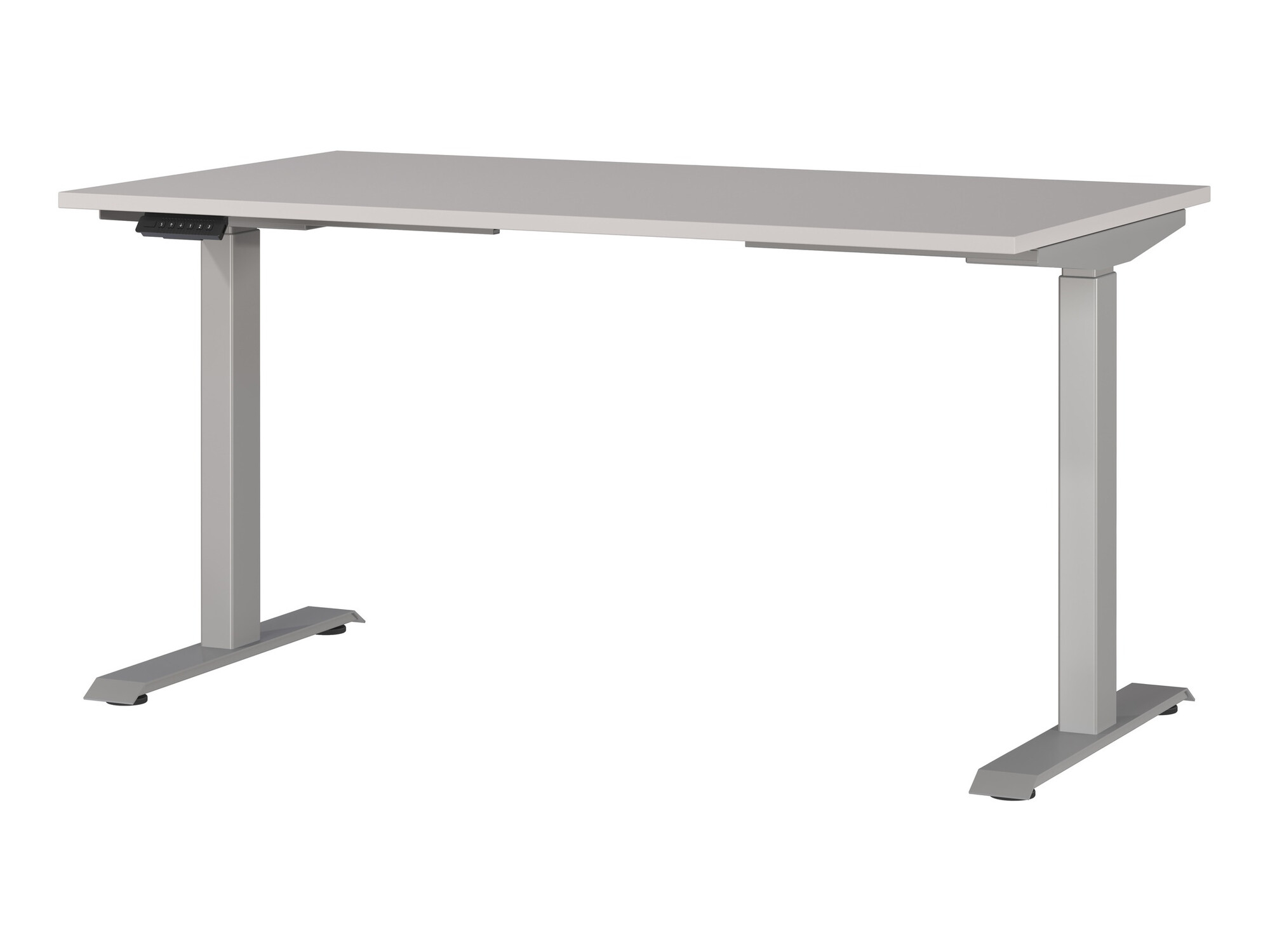 Állítható magasságú íróasztal Sacramento 415, Elektromos, Állítható magasság, 72.1x140x80cm, Ezüst, Szürke