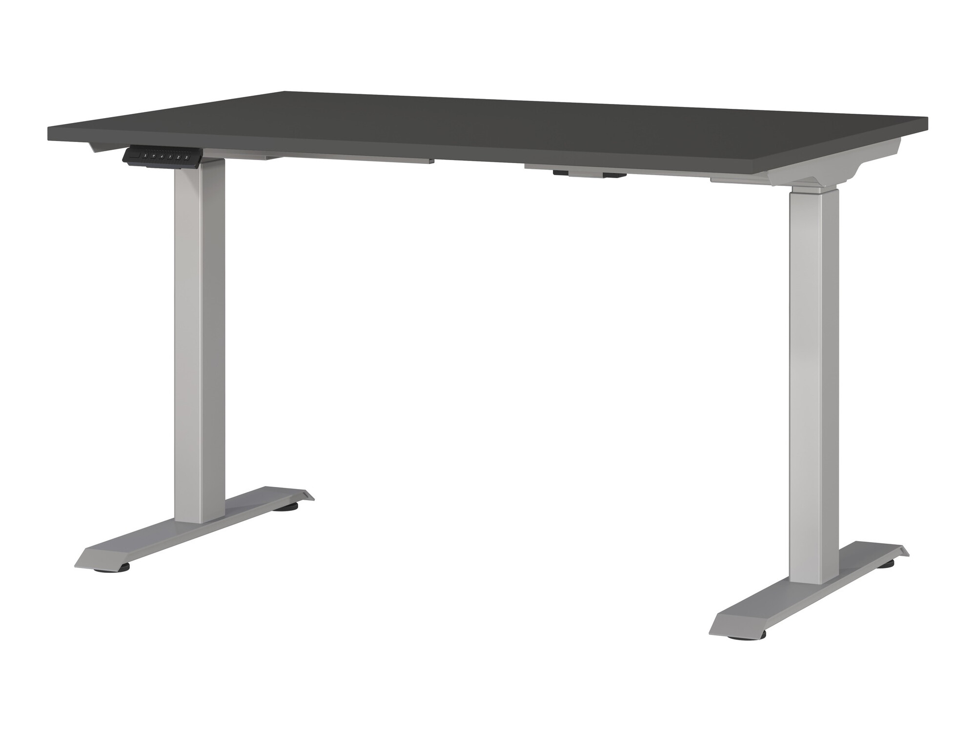 Állítható magasságú íróasztal Sacramento 417, Elektromos, 72.1x120x80cm, Grafit, Ezüst
