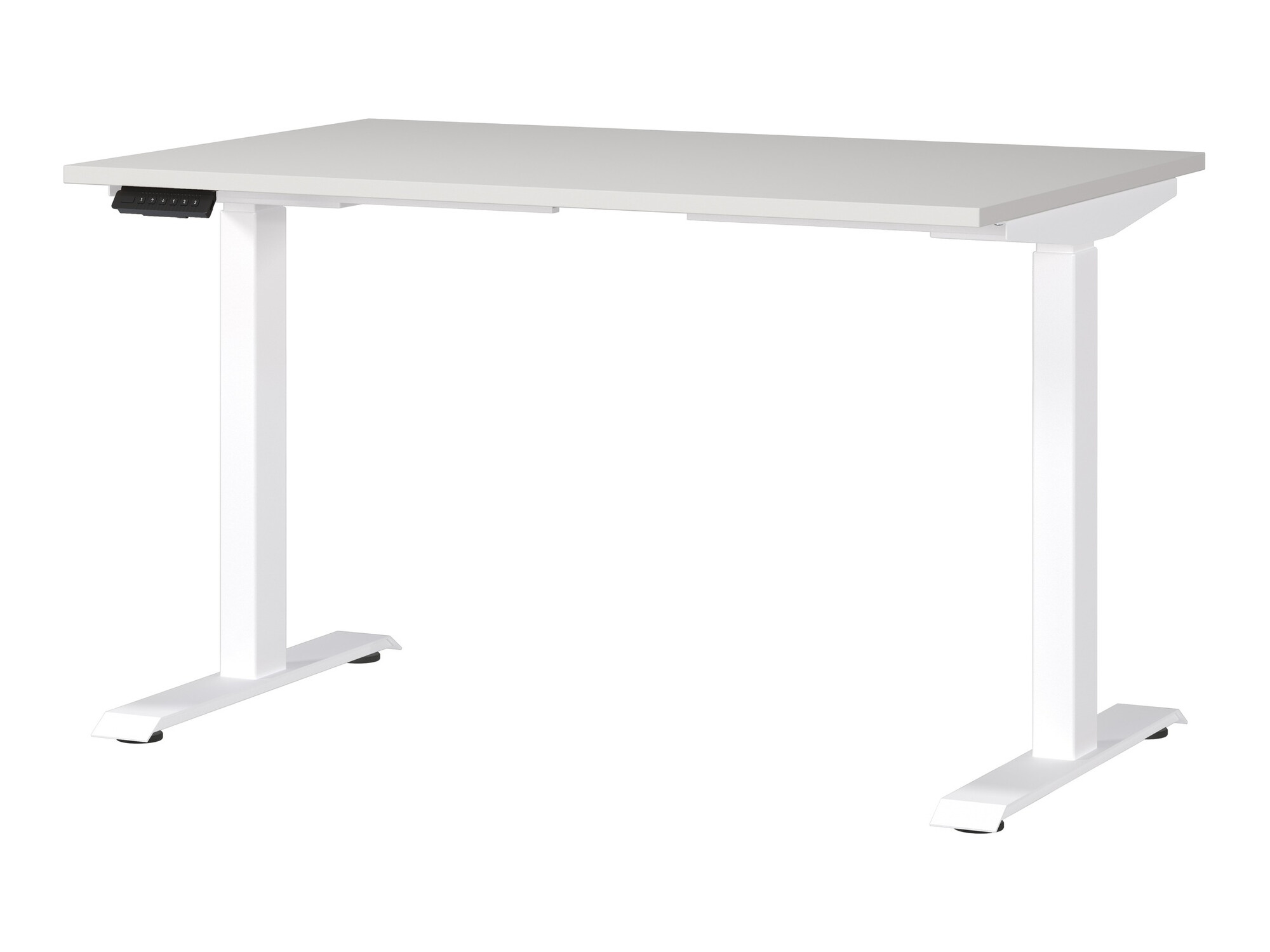 Állítható magasságú íróasztal Sacramento 417, Elektromos, 72.1x120x80cm, Fehér, Világosszürke