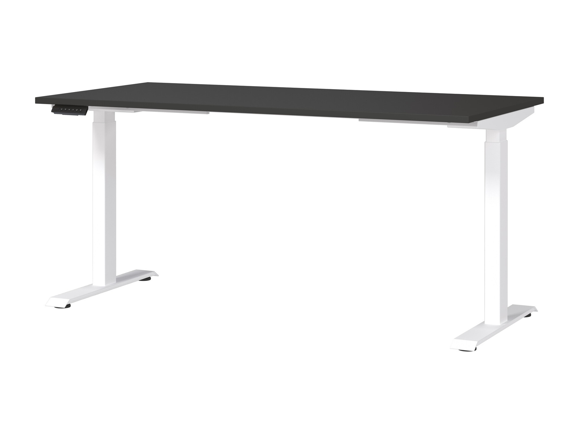Állítható magasságú íróasztal Sacramento 416, Elektromos, Állítható magasság, 72.1x160x80cm, Grafit, Fehér