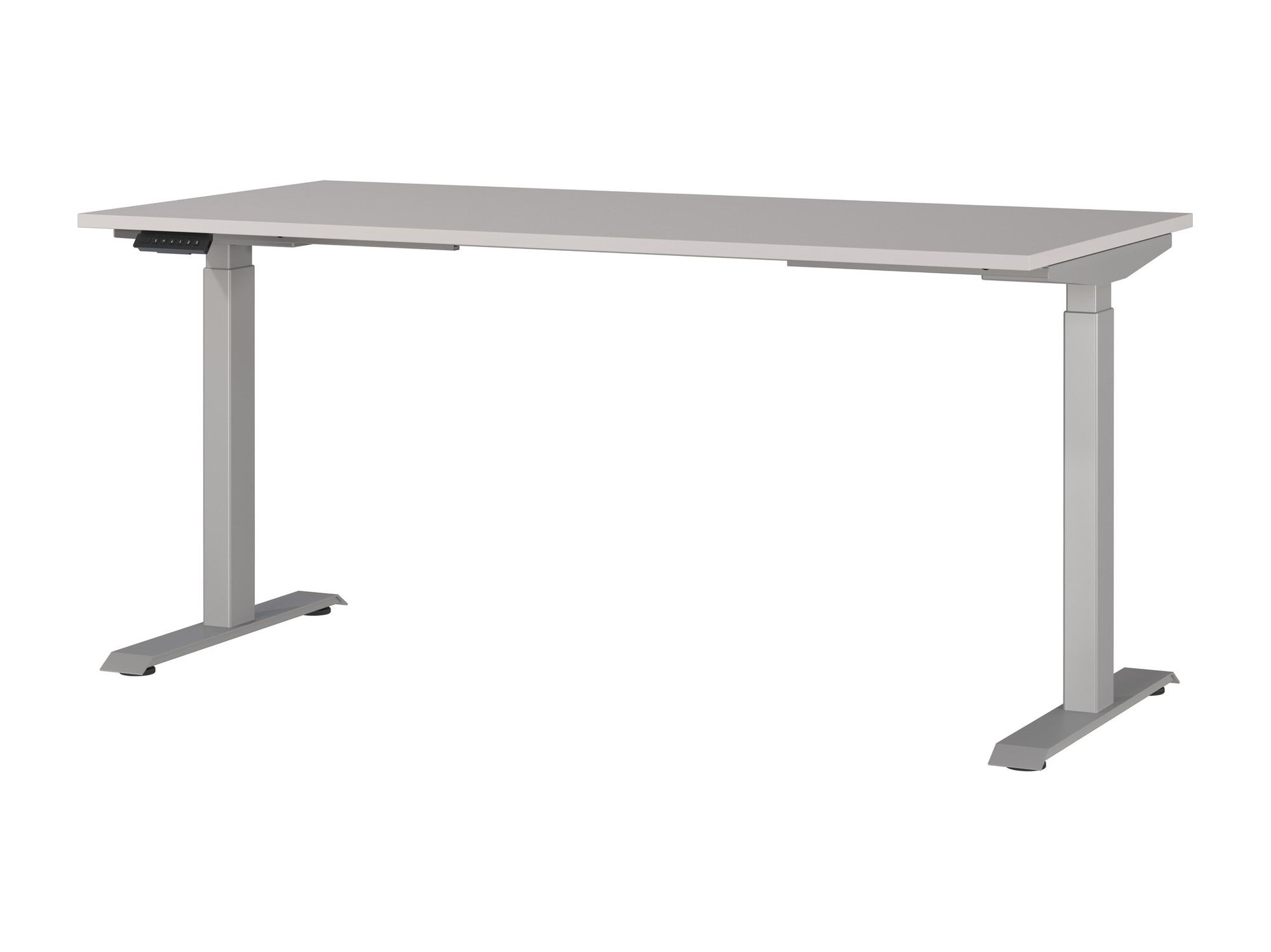 Állítható magasságú íróasztal Sacramento 416, Elektromos, Állítható magasság, 72.1x160x80cm, Ezüst, Szürke