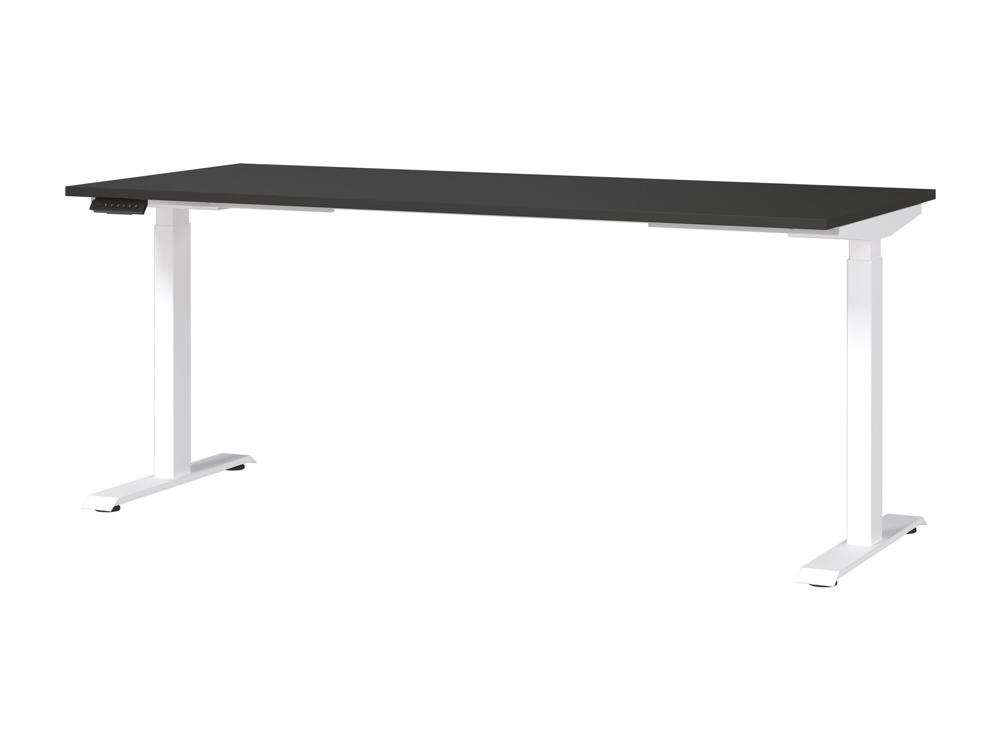 Állítható magasságú íróasztal Sacramento 418, Elektromos, Állítható magasság, 72.1x180x80cm, Grafit, Fehér