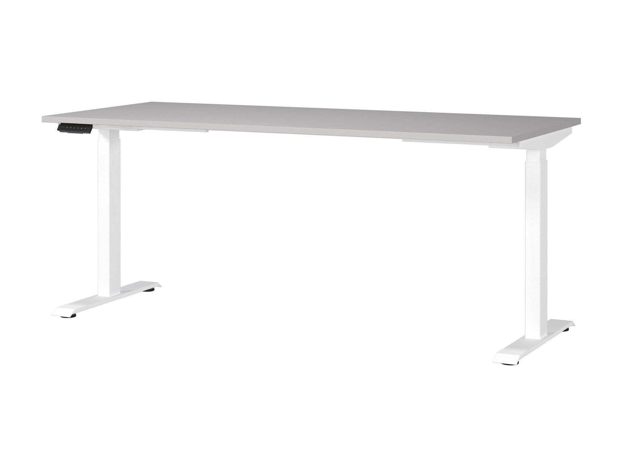 Állítható magasságú íróasztal Sacramento 418, Elektromos, Állítható magasság, 72.1x180x80cm, Szürke, Fehér