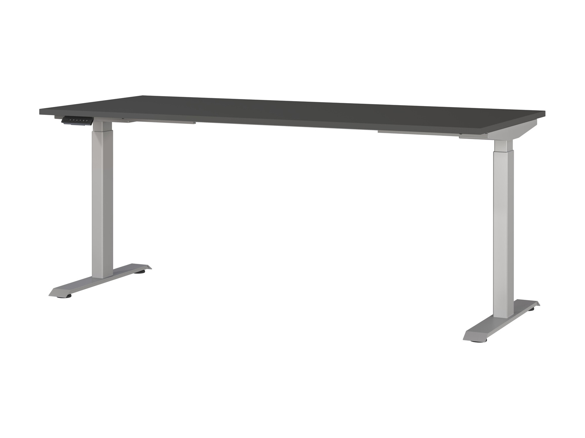 Állítható magasságú íróasztal Sacramento 418, Elektromos, Állítható magasság, 72.1x180x80cm, Ezüst, Grafit